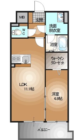 駅東公園前駅 徒歩2分 11階の物件間取画像